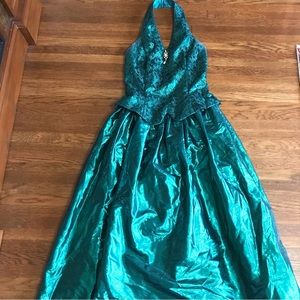 vintage Gunne Sax gown dress Emerald Green 7/8 90s y2k Ariel
